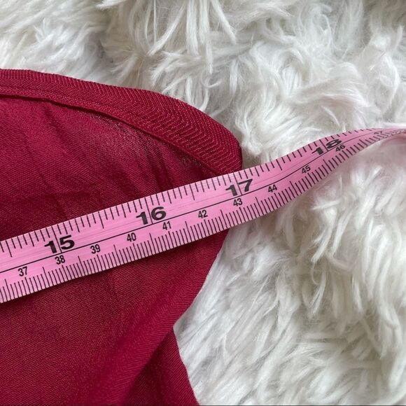 ANTHROPOLOGIE OUT FROM UNDER STRAPPY OPEN BACK SLEEVELESS SLIP DRESS RED SZ M‎ - Picture 9 of 10